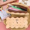 Sandwich Biscuits Plush Pencil Case Simple Large Capacity Pencil Bag Cute Stationery Box Student Stationery Storage