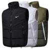 Men's Stand Collar Sleeveless Nylon Vest - Warm and Casual for Autumn/Winter