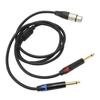 Y Splitter Dual 6.35mm Male To XLR Female 24K Gold Plated Dual 1/4 Inch To XLR Cable  Home Studio