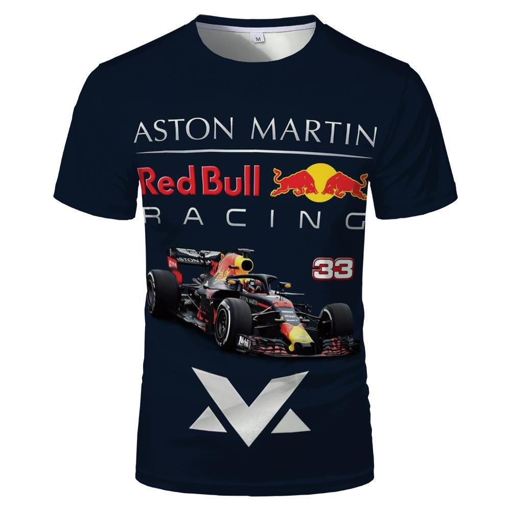 Nyári 3D póló Red Bull Személyre szabott Utcai Divat Trend Rövid Ujjú Kreatív Mintás