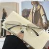 Women Y2K Rimless Sunglasses Luxury Brand Frameless Sun Glasses Future Korean Styles Cat Eye UV400 Sunglass Trendy Goggles
