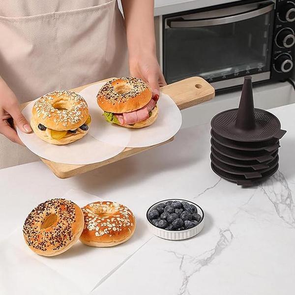 6PCS Silicone Molds,Donut Mold for Baking,Donut Pans Set,6 Pieces Pastry Molds for Cake Pans