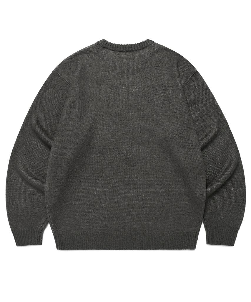 CAVISH Ivy Brushed Knit Sweater Charcoal(Cv2Efuk602A)