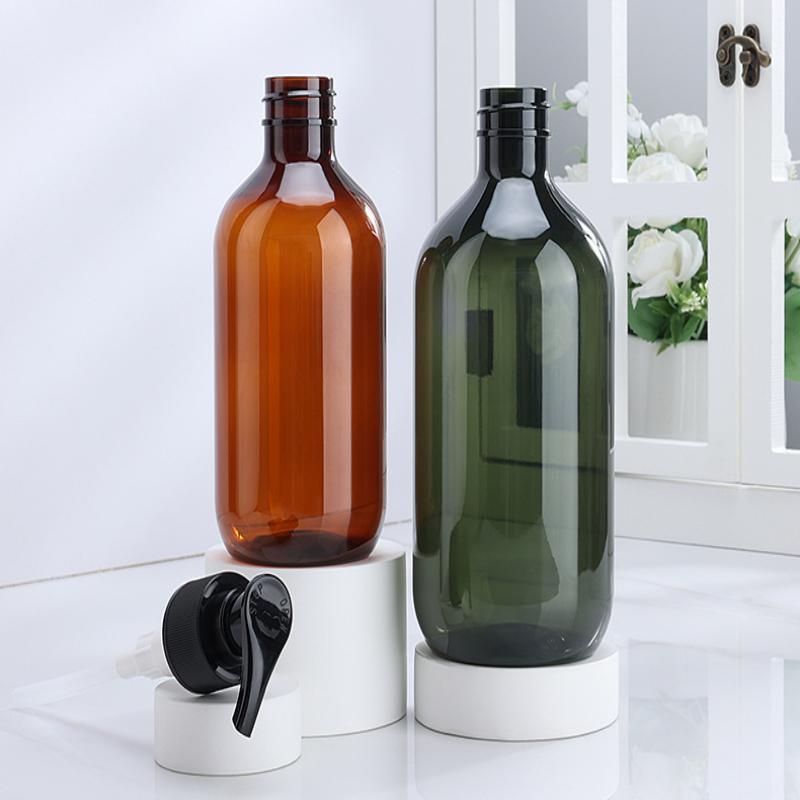 Lahvičky s dávkovačem s klopným víčkem 300 ml 500 ml Znovu plnitelné plastové na pleťové mléko šampon mýdlo Cestovní nezbytnosti do koupelny