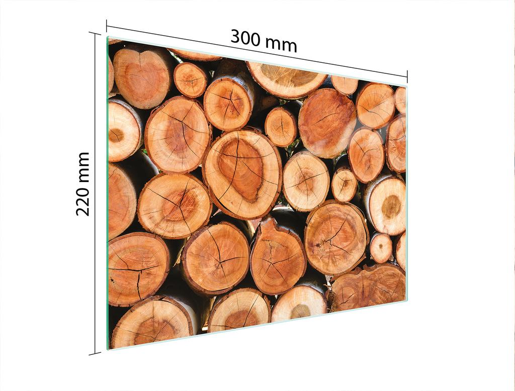 SZKLANA DESKA DO KROEJNIA 30x22 DREWNO