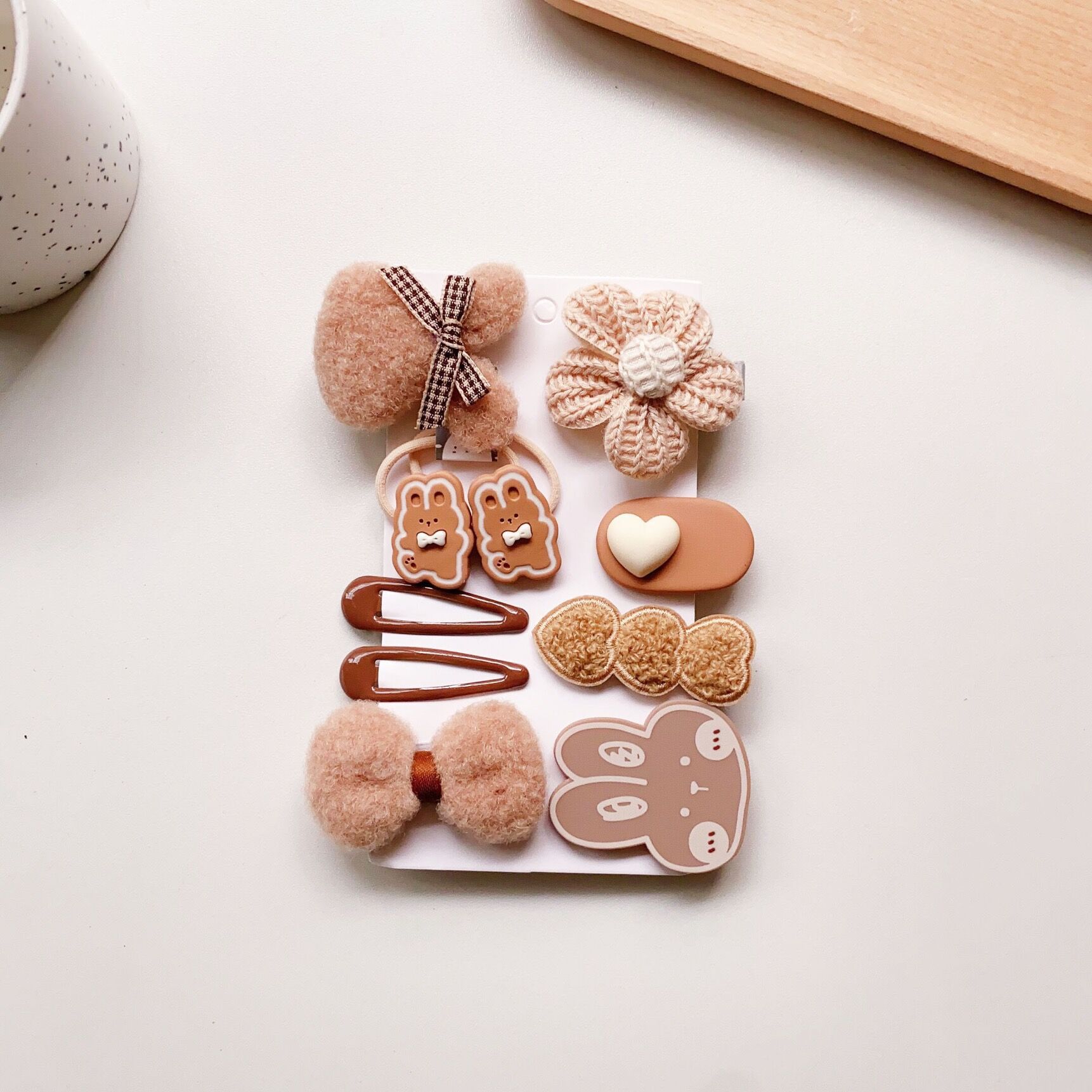 

Детская плюшевая заколка для волос на осень/зиму, заколка для волос для маленьких девочек, милый головной убор для маленьких девочек 10pcs