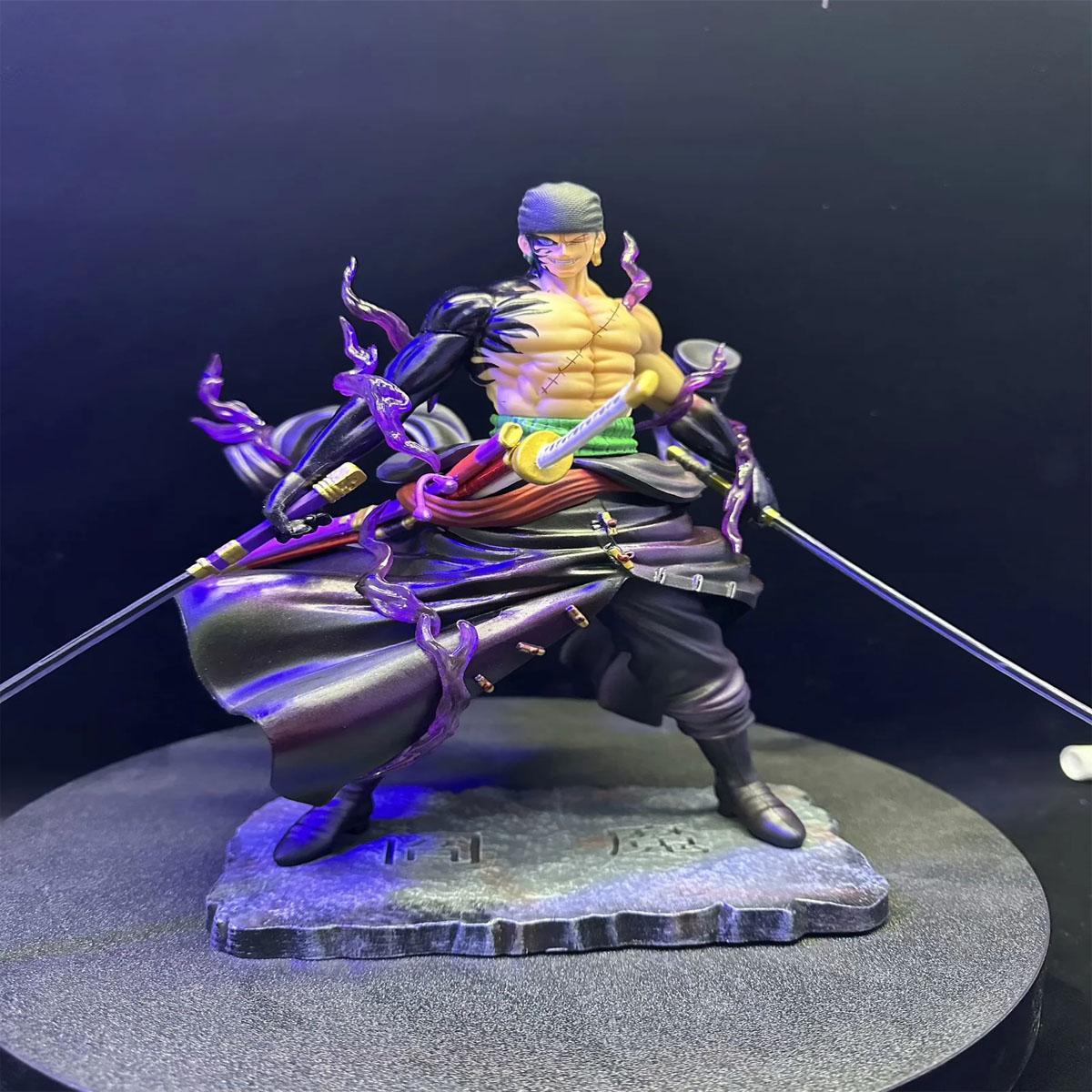

One Piece Anime Statue Model Figure Battle Zoro Standing Posture Scene PVC Action Figures Statue Children Toys Gifts