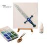 Sea Glass Art Project DIY Mosaic Kit, Fantasy Circular Door Tile Craft Indoor Crafting Projects Kit for Adults Beginners, Handmade Gift Desktop