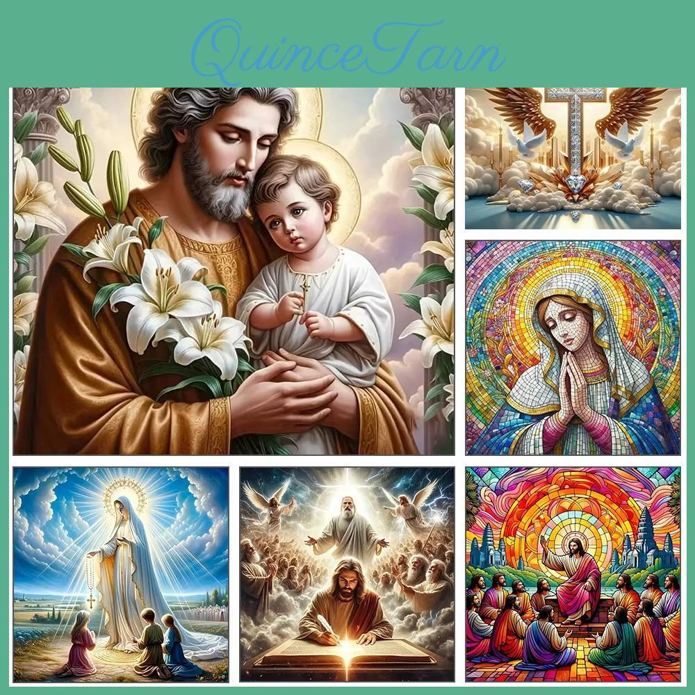 Jesus Painting Religion Cross Diamond Stitch Kits Mosaic Embroidery Home Decoration 5d Diy Art New Arrivals