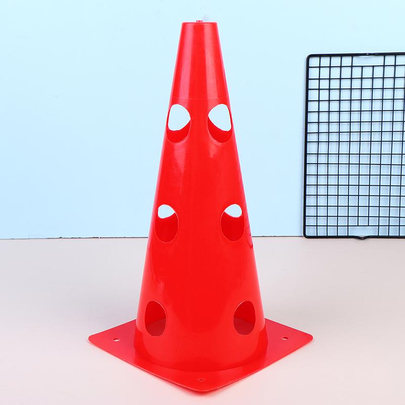 5Pcs 32Cm Barrier Football Road Flat Training Cone Perforated Sign Obstacles Road Cones Soccer Basketball Training Equipment