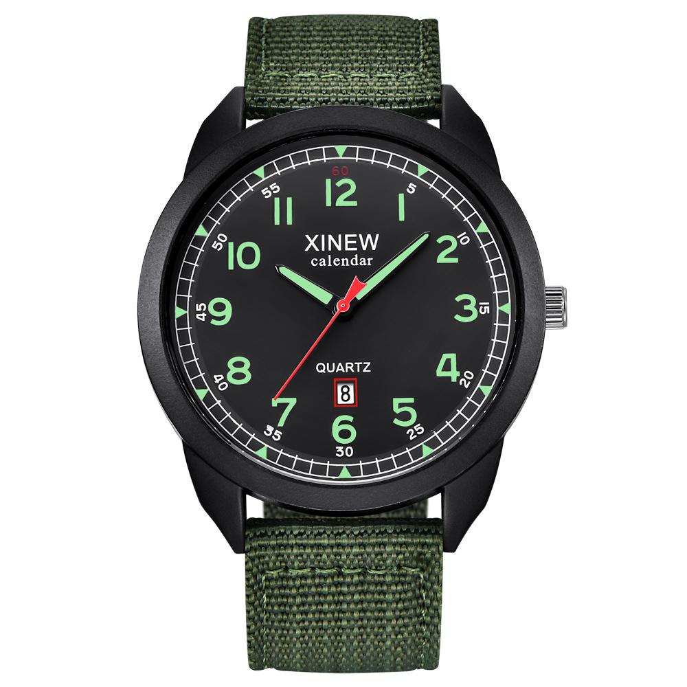 Watch Male Foreign Trade Military Watch Student Nylon Calendar Quartz Watch