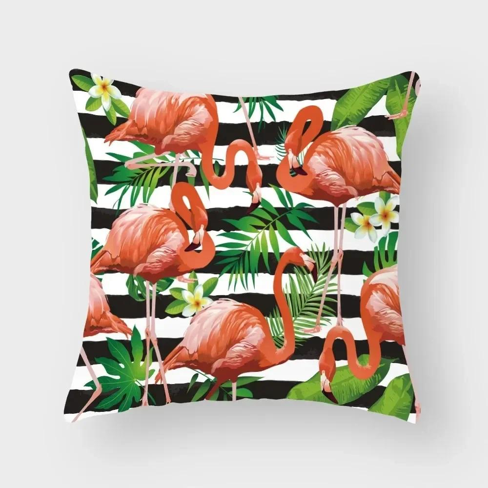 

Роскошный Декор для Дома Наволочка Тропический Фламинго Наволочка для Подушки Гостиная Диван Наволочка 66x66cm хаки
