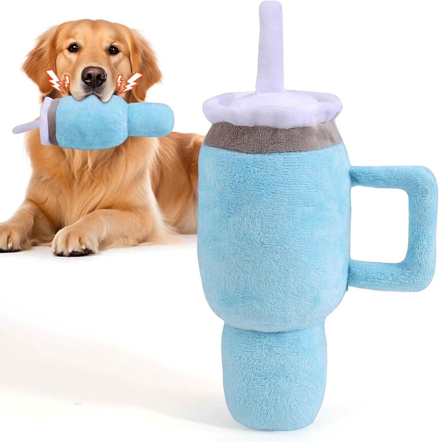 

Кумедний стакан з ручкою-чашкою Іграшки для собак, іграшки для собак зі скрипом, інтерактивний пух та іграшки для собак One Size