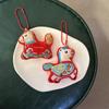 Year Of The Horse  Year Festive Doll Ornament Chinese Style Pony Zodiac Ornament Schoolbag Pendant Keychain