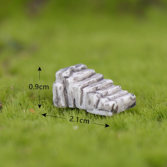 2Pcs Miniature Resin DIY Step Stairs Model House Doll Fairy Garden Accessories
