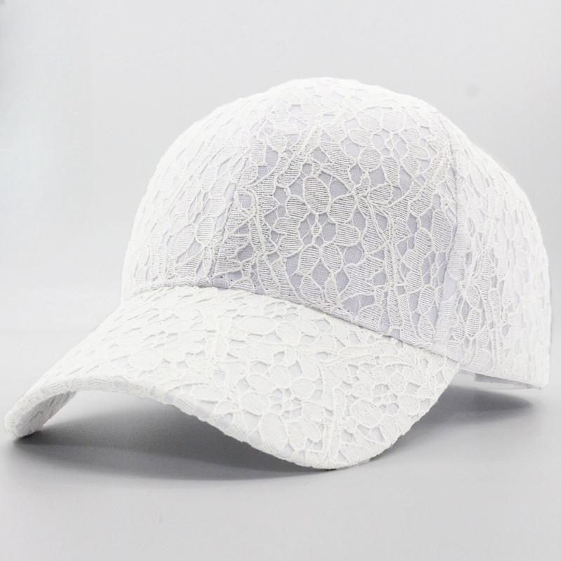 

Брендові літні мереживні капелюхи, бавовняні бейсболки для жінок, дихаючі сітчасті дівчата, модні хіп-хоп, жіночі кепки, регульовані білий