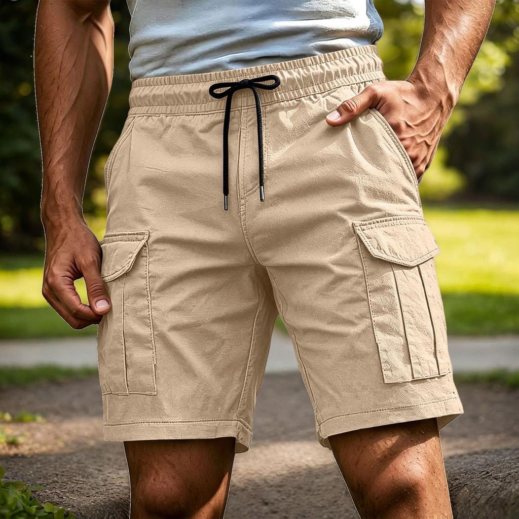Mens Shorts Casual Lightweight Drawstring Cargo Design Mens Athletic Shorts for Outdoor and Gym Shorts Men