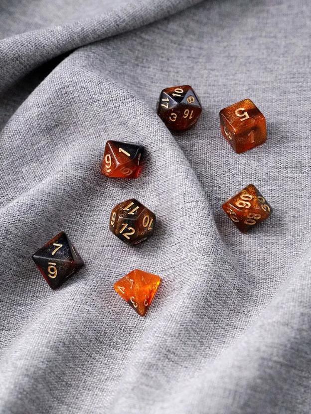 

A Set Of Two-color Acrylic Dice, Digital Dice One Size коричневый