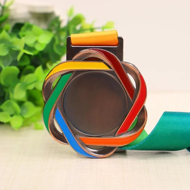 Free Customized Logo Sports Medals Gold Silver Bronze Metal Medal Award Personalized Souvenir for Game Sports Competition Winner