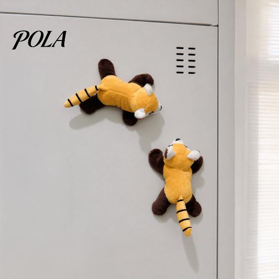 Waschbär Kühlschrankmagnet Plüschtier Dekoration, Gefüllter Panda Magnetisches Ornament, Kühlschrankform für Heimküchen Dekoration
