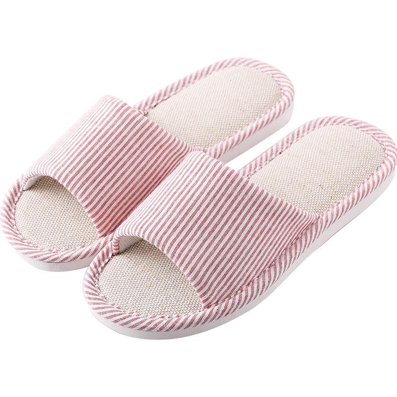 2026 New Style Linen Cotton Indoor Breathable Non-Slip Soft Sole Sandals for Women and Men
