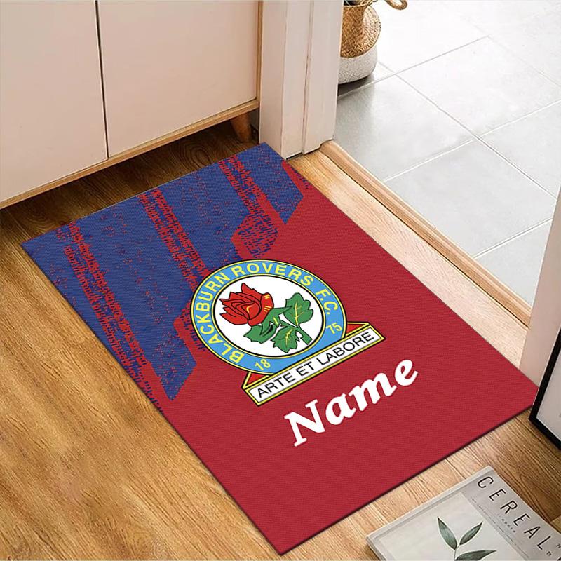 Custom Name Rovers Crest Print Rug Game Carpet, Floor Mat for Bedroom Living Room Entryway Rug, Home Decor Idea Gift for Christmas Birthday