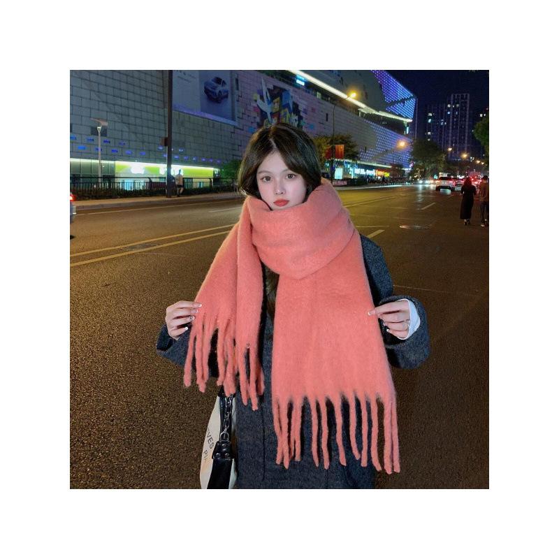 New Solid Color Imitation Cashmere Scarf for Women Candy Color Soft Student Couple Warm Scarf Shawl