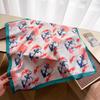 Summer pastoral simulation silk printing silk scarf small square scarf high-end shawl sunscreen neck scarf headscarf scarf