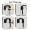 Patio Sliding Door Loop Lock,90/180 Degree Doors Latch Locks,Gate Anti-theft Buckle,U-Shaped Door Bolts Hasp Hardware