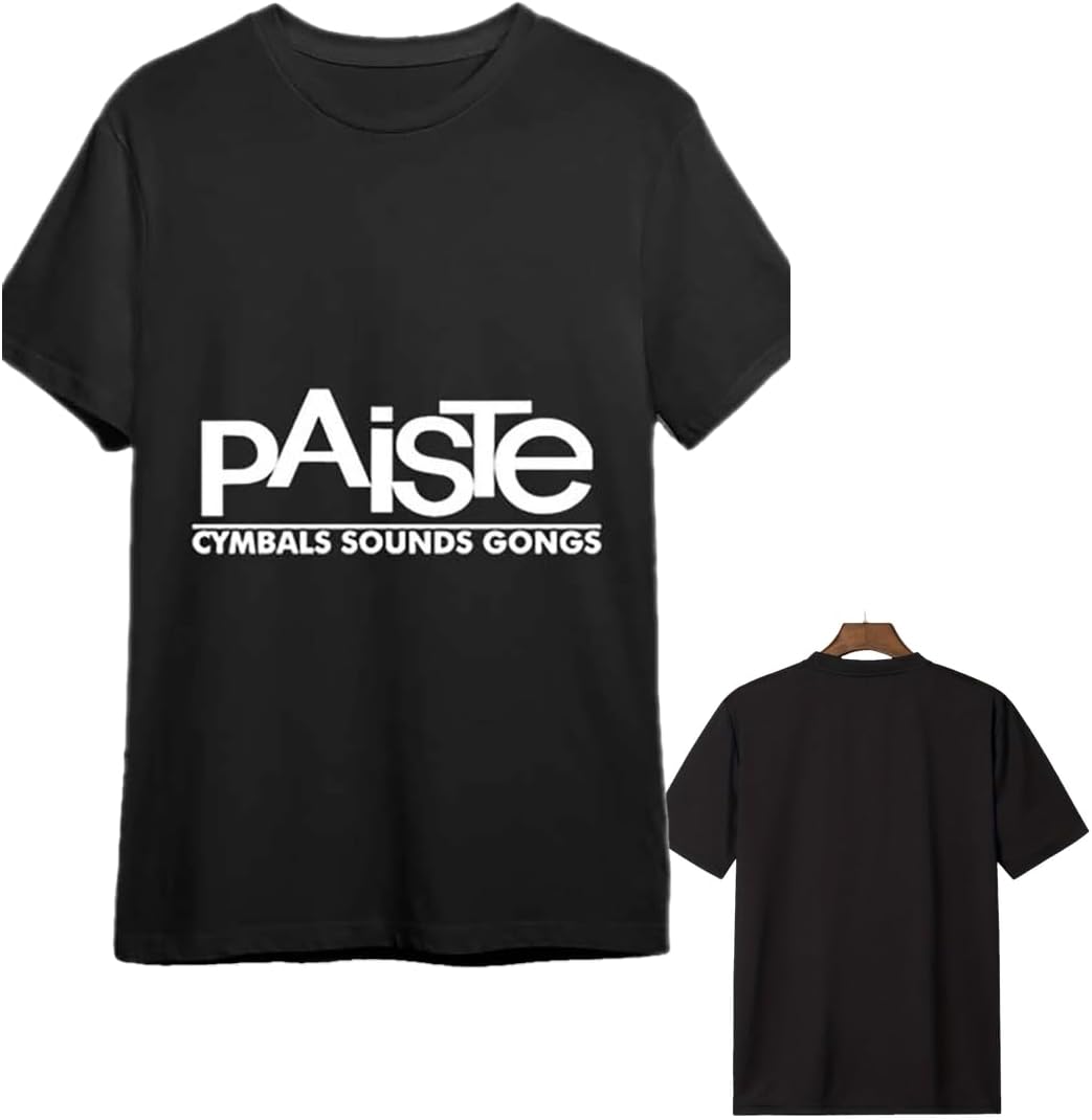 

Men s Black Paiste Cymbals Sounds Gongs Graphic T-Shirt - Funny Short Sleeve Cotton Tee for Drummers S разноцветный