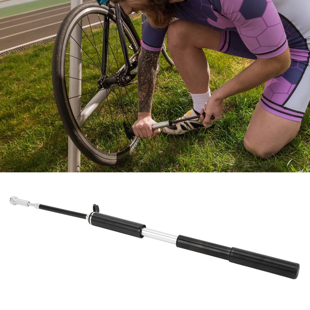 Bärbar Cykelpump 160PSI Högtryck Teleskopisk Däckpump Passar   och   Ventil