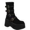 Thick Soled Slope Heel Short Style 2026 New Autumn/winter Belt Buckle Sponge Cake Mid Boots