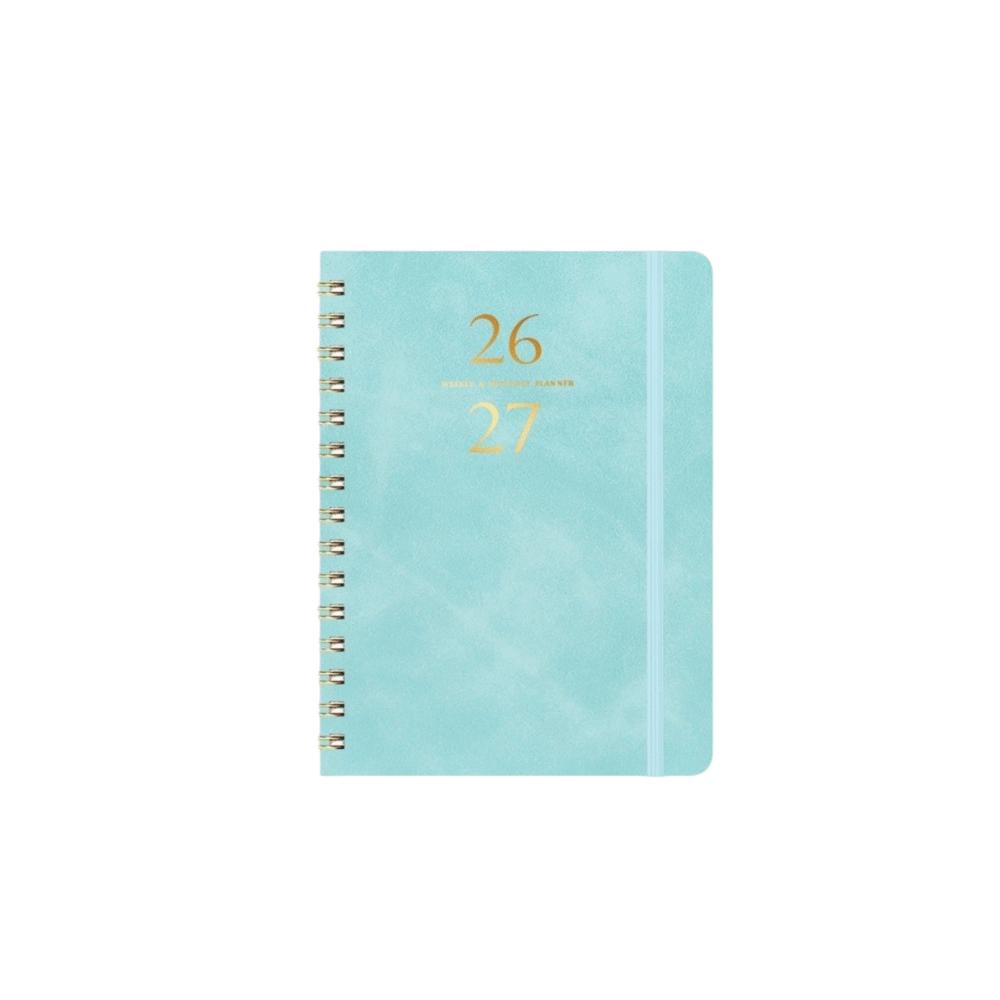 PU Leather 2027 Schedule Book Colorful Inner Page To Do List Notepad Agenda Book  for Student Gift
