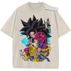 Summer Mens Black Washed T  Shirt Dragon Ball Super Saiyan Rose Goku Dynamic Pose Blue Background High  Quality Fabric