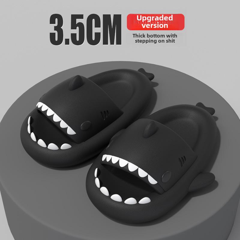 Haifisch-Slipper mit dicker Sohle: Lustige Cartoon-Hausschuhe für Männer & Frauen, Sommer-Schuhwerk für drinnen/draußen