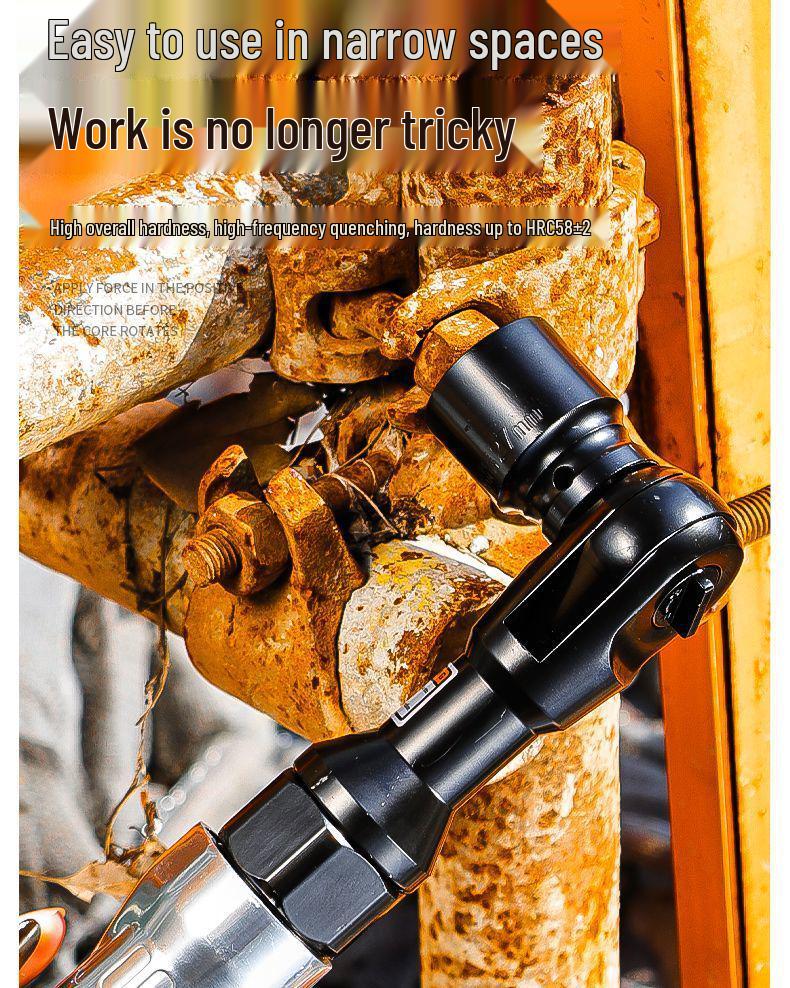 Industrial Grade High Torque Two-Way Pneumatic Ratchet Wrench - Compact Air Impact Tool for Auto Repair