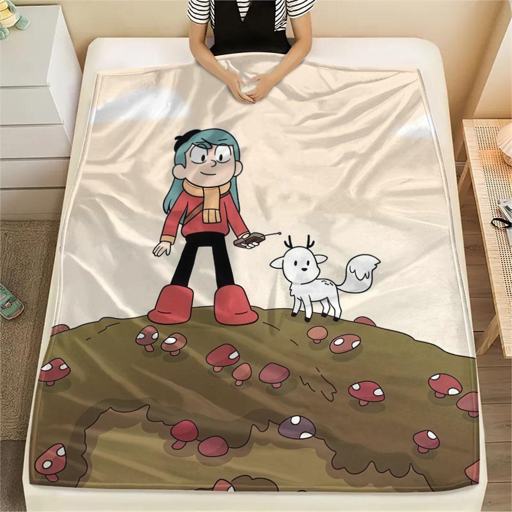 Hilda Art Printed Flannel Blanket, soft throw for bedroom sofa, washable, fan merchandise, great gift.