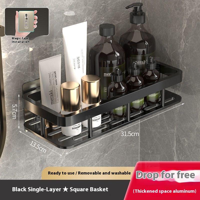 Bathroom Organizer Rack Punch-free Wall Mounted Triangle Storage Rack Corner Shelf Wall Soap Holder