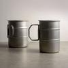 Oil Barrel Shape Stainless Steel Camping Mug Heat-resistant Portable Outdoor Drinking Cup  Coffee