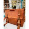Men's Shoulder Messenger Laptop Briefcase Bag Safe Leather Vintage Bags