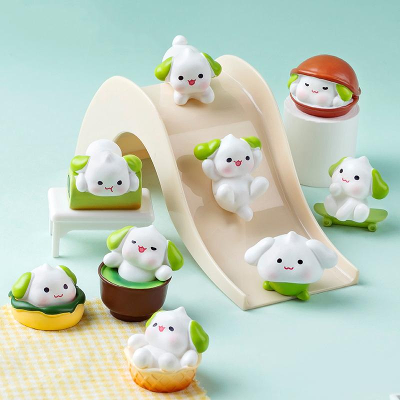 Cute Puppy Figurine Resin Diy Crafts Micro Landscape Desktop Small Ornaments Statue Decoration Mini Animal Statue