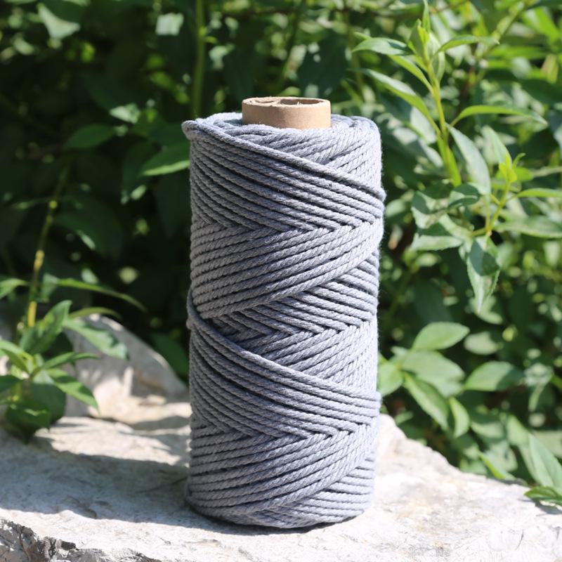 2 mm farbiges Baumwollfadenseil für selbstgemachte dekorative geflochtene Wandteppiche