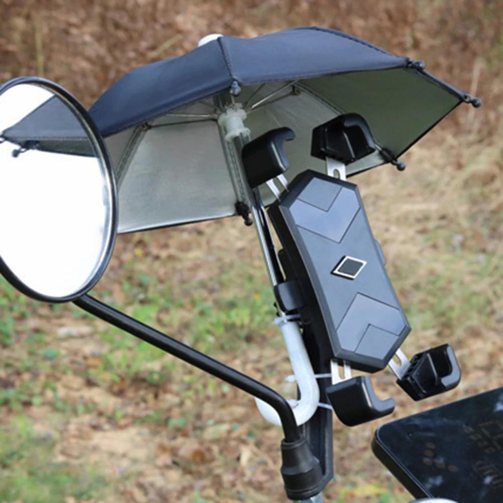 Phone Umbrella For Sun Cell Phone Umbrella Stand Outdoor Waterproof Umbrella Mobile Phone Holder For Bicycle And Motorcycle Decoration