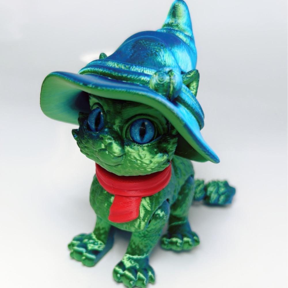 Big Eyes 3D Printed Cat Model Plastic Material Creative Sculpture Articulated Cats Doll 3D Printing Technology Realistic Design