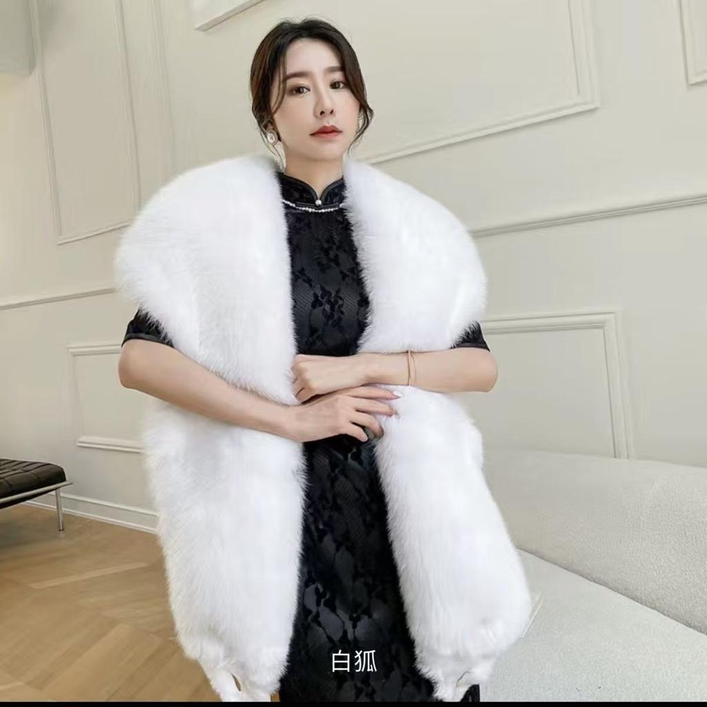 Whole Fox Scarf, Real Fur, Men's and Women's Fur Collar, Warm Scarf, Big Shawl, Real Fox Fur Collar, New Model.