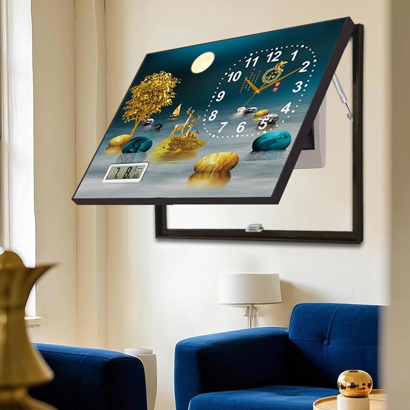 Новий електричний лічильник у китайському стилі, годинник, без свердління, push-pull, розподільна коробка, настінний годинник-картина