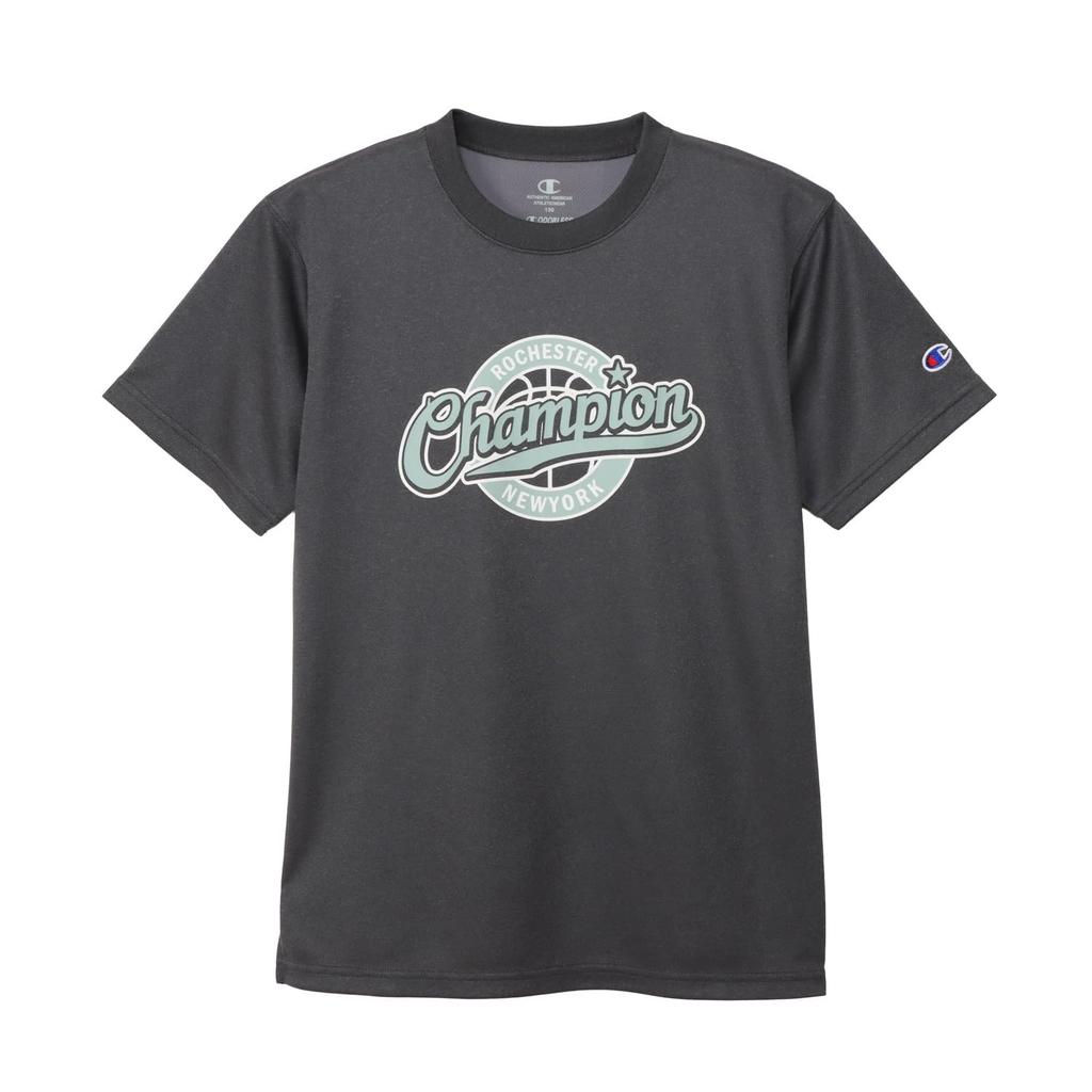 Champion Short Sleeve Crew Quick Antibacterial and Odor Graphic Logo Basketball Heather Boys Kids' T-Shirt, Neck, Drying, Breathable, Resistant,