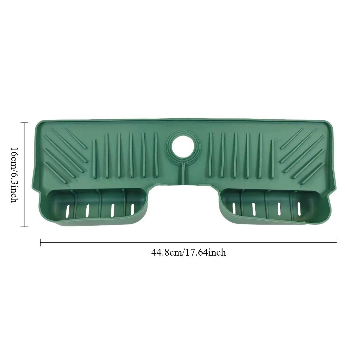 

Подставка для поддона с ручкой крана и раковиной, силиконовый коврик для крана, держатель для губки для мыла для кухонной раковины, аксессуары, гаджеты зелёный