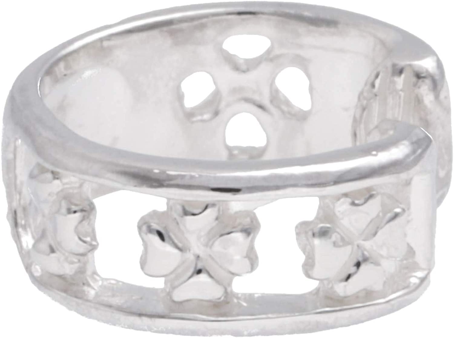 

Shinjuku Gin no Kura Reversible Four-Leaf Clover Silver 925 Ear Cuff, Single Earring, Women s, Non-Pierced Earring