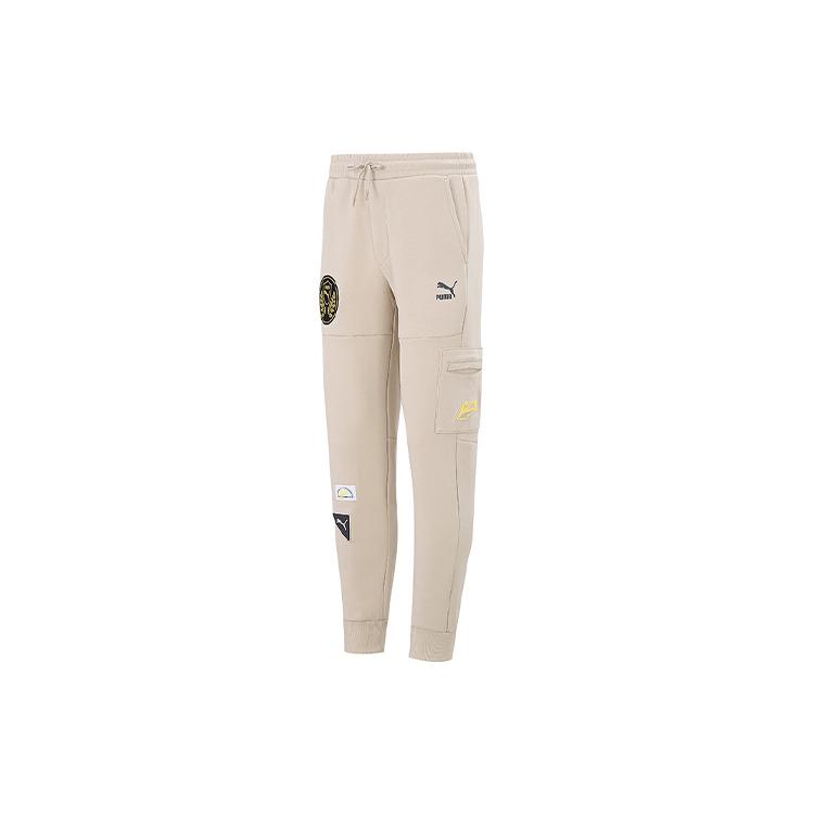 Puma Knitted Sweatpants Unisex Khaki Moderate Sweatpants 537040-64